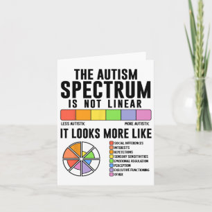 The Autism Spectrum Is Not Linear Autism Awareness Card