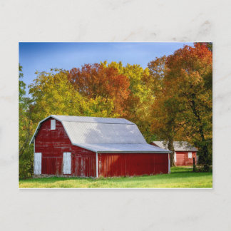 The Autumn Barn Postcard