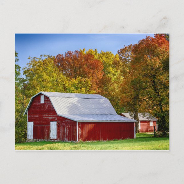 The Autumn Barn Postcard (Front)