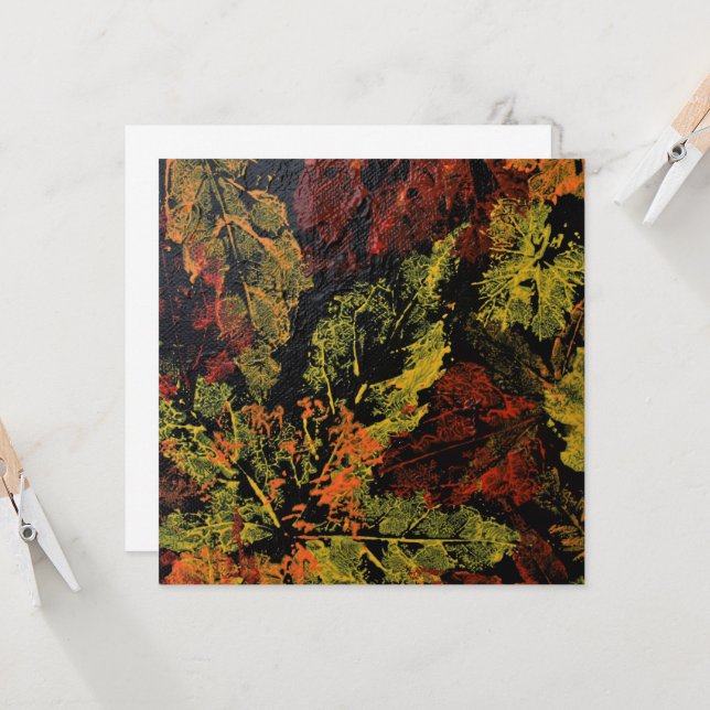 The Autumn Leaves Flat Card (Front/Back In Situ)