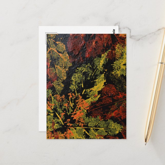 The Autumn Leaves Postcard (Front/Back In Situ)