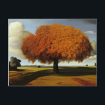 The Autumn Oak Fine Art Surreal Style  Postcard<br><div class="desc">Mighty oak tree with autumn coloured leaves is the centre of this beautiful AI rendered surreal style digital art postcard.</div>