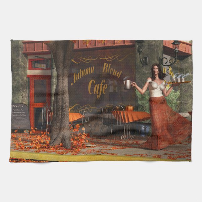 The Autumn Roast Cafe Tea Towel (Horizontal)