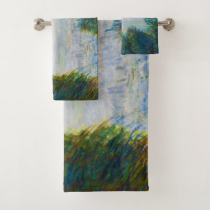 The Auvers Valley on the Oise River Renoir Bath Towel Set