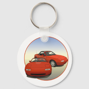 The Avenue Art Red Sports Car Key Ring