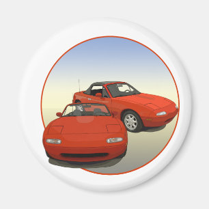 The Avenue Art Red Sports Car Magnet