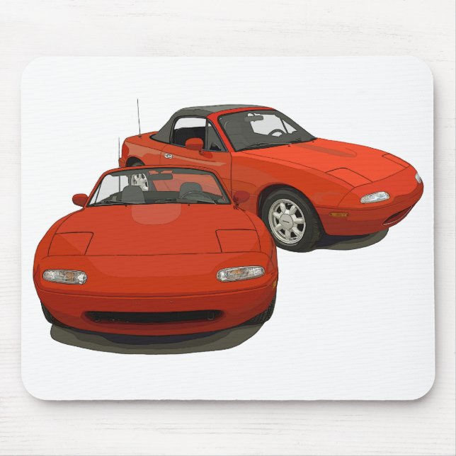 The Avenue Art Red Sports Car Mouse Pad (Front)