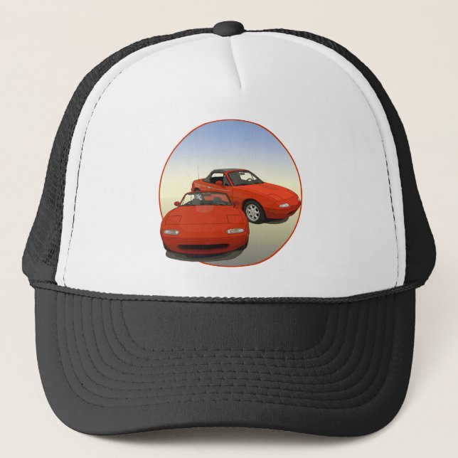 The Avenue Art Red Sports Car Trucker Hat (Front)