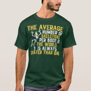The average number of skeletons per body in the wo T-Shirt