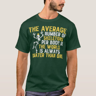 The average number of skeletons per body in the wo T-Shirt