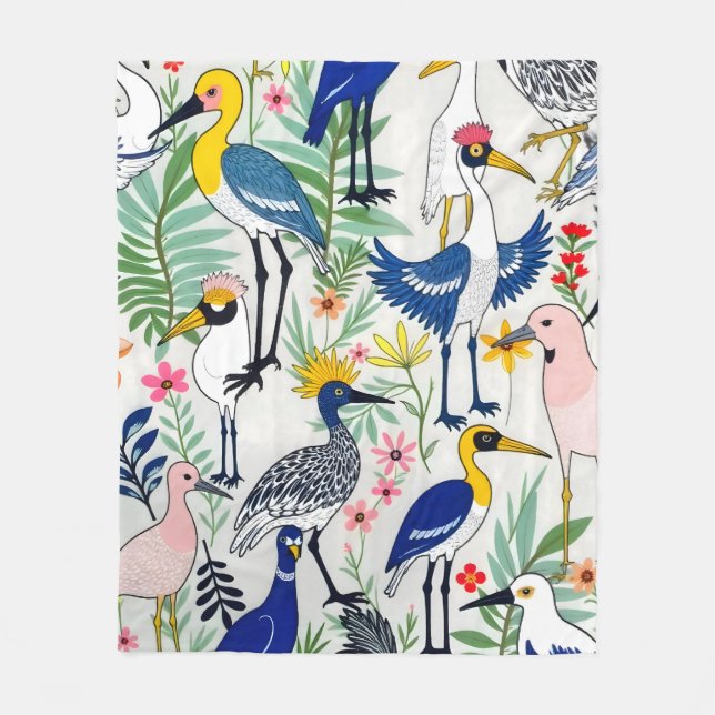 The Aviary Almanac Fleece Blanket (Front)