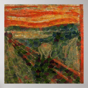 The Avocado Scream After Munch Poster