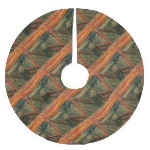The Avocado Scream Fine Art Vegan Spoof Brushed Polyester Tree Skirt