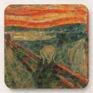 The Avocado Scream Fine Art Vegan Spoof Coaster