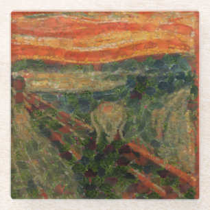 The Avocado Scream Fine Art Vegan Spoof Glass Coaster