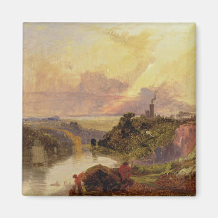 The Avon Gorge at Sunset (oil on paper) Magnet