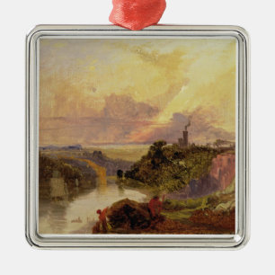 The Avon Gorge at Sunset (oil on paper) Metal Ornament