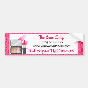 The Avon Lady, Pink Leopard Cosmetics Bumper Sticker