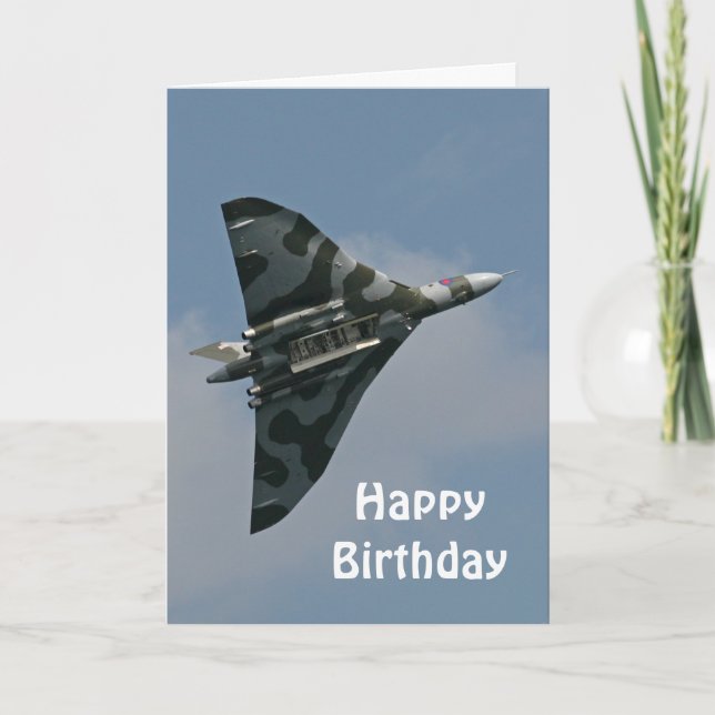 The Avro Vulcan Happy Birthday Card (Front)