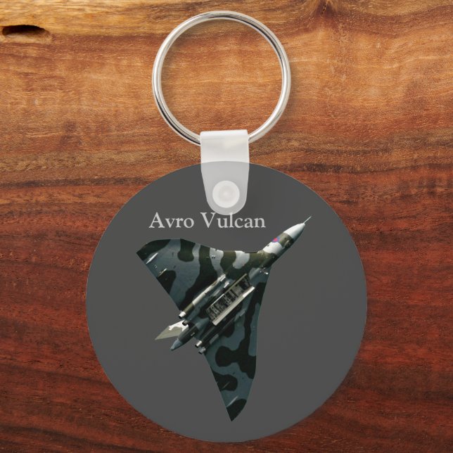 The Avro Vulcan Military Delta Wing Aircraft Key Ring (Front)