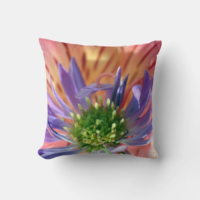 The Awakening Flower Throw Pillow (Front)