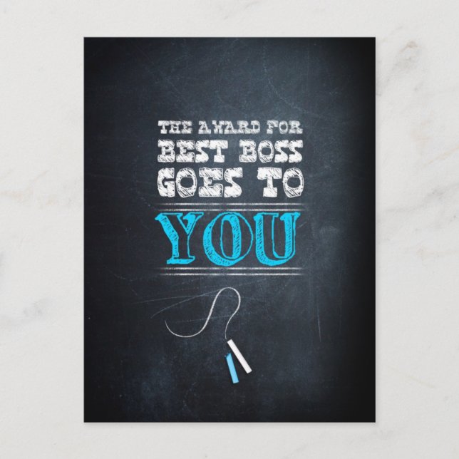 The award for best boss goes to you! postcard (Front)