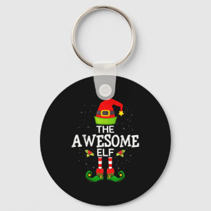 The Awesome Elf Christmas Family Matching Pajama Key Ring