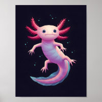 The Axolotl's Aura Art Poster