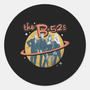 The B-52S Band Photo Classic Round Sticker