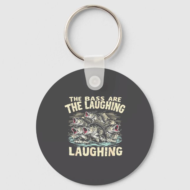 The B Are Laughing Funny Fishing Design  Key Ring (Front)