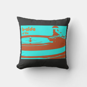 The B-side of Life Vinyl Records Cushion