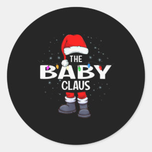 The Baby Claus Matching Christmas Pajama  Classic Round Sticker