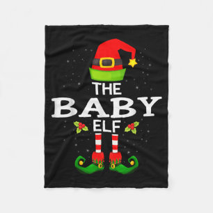 The Baby Elf Christmas Family Matching Pajama  Fleece Blanket