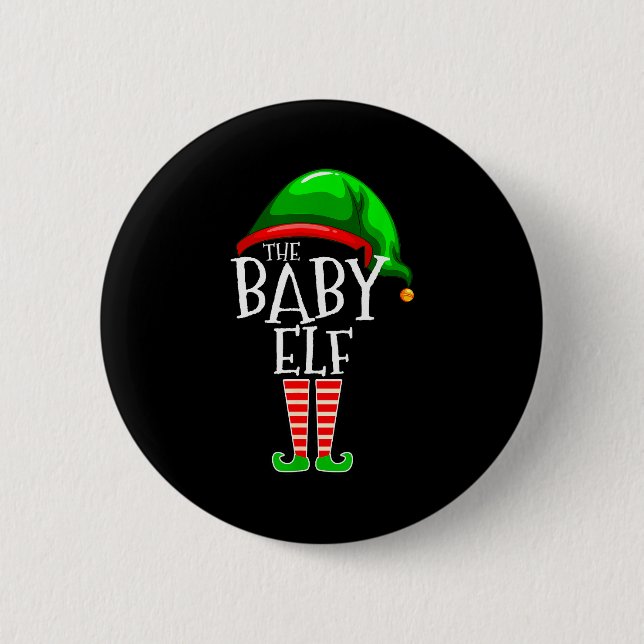 The Baby Elf Group Matching Family Christmas  6 Cm Round Badge (Front)