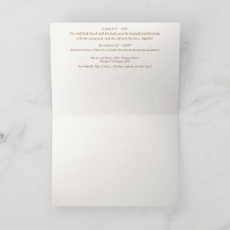 "the baby lion in a manger" Christmas Card