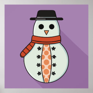 The baby snowman at Christmas Poster
