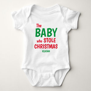 The Baby Who Stole Christmas Baby Cute Baby Bodysuit