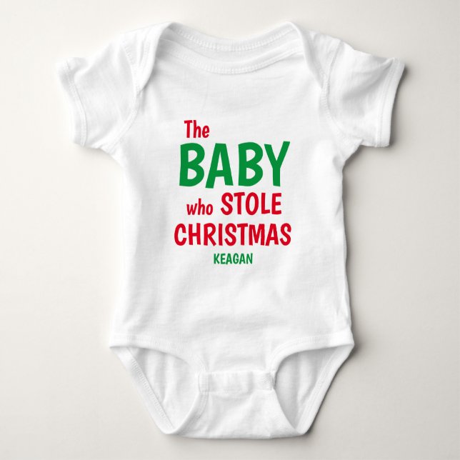 The Baby Who Stole Christmas Baby Cute Baby Bodysuit (Front)
