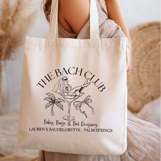 The Bach Club Bachelorette Tote Bag – Palm Trees, 