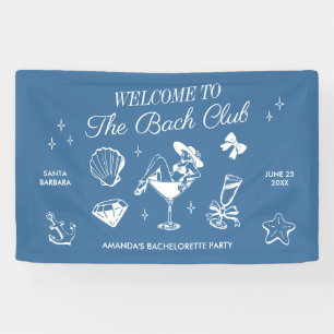 The Bach Club Beach Wedding Bachelorette Party Banner