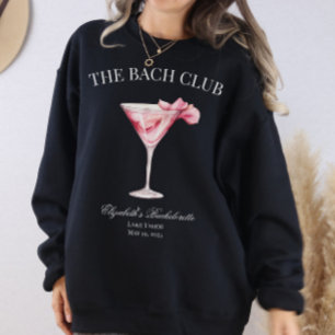 The Bach Club Pink Cocktail Black Sweatshirt
