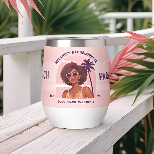 The Bach Party Crew Retro Woman Bachelorette Party (The Bach Party Crew Retro Woman Bachelorette Party Thermal Wine Tumbler)