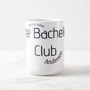 the bachelor club name year stylish trendy curvy  coffee mug