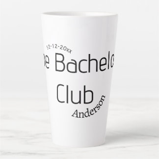 the bachelor club name year stylish trendy curvy  latte mug