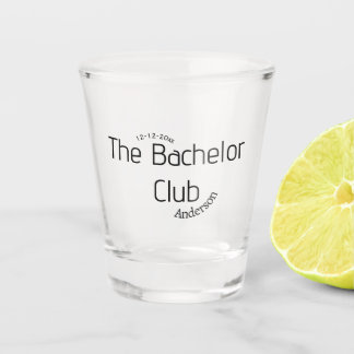 the bachelor club name year stylish trendy curvy  shot glass