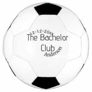 the bachelor club name year stylish trendy curvy soccer ball