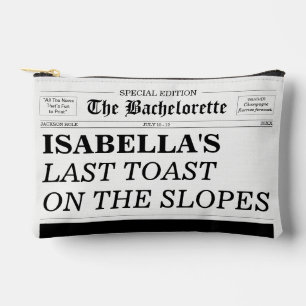 The Bachelorette Newspaper Last Toast On The Slope Accessory Pouch