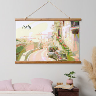 The Back Streets of Italy Travel Poster Style Hanging Tapestry