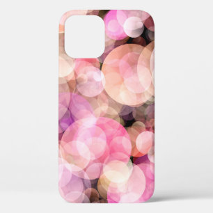 The backdrop of pale yellow bubbles. iPhone 12 case