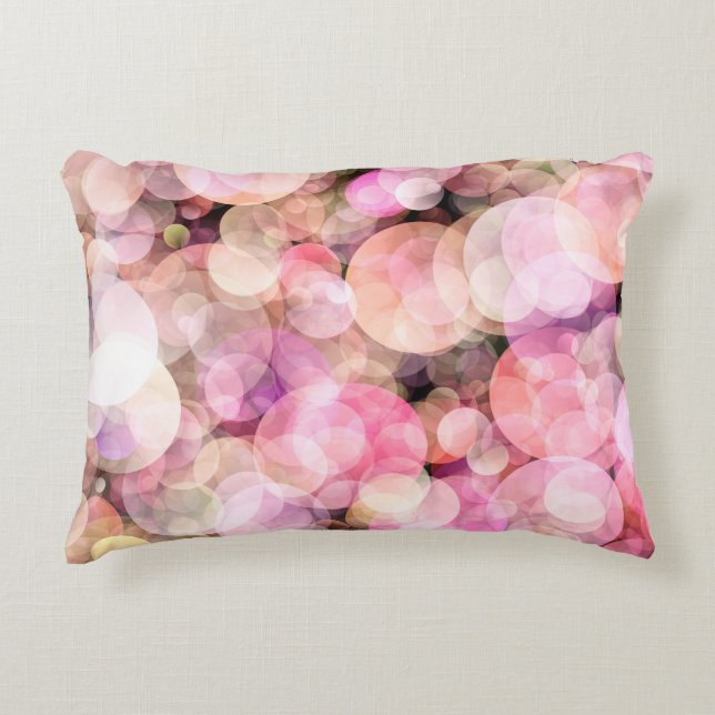 The backdrop of pale yellow bubbles. decorative cushion (Front)